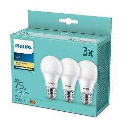 Philips LED žarulja, E27, A60, topla, 10W, mat. 3x