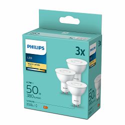 Philips LED žarulja, GU10, topla, 4.7W, 3 kom.