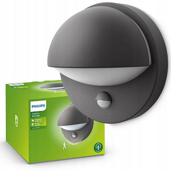 Philips June IR wall lantern anthracite 1x12W