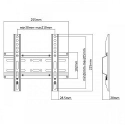 SBOX zidni stalak za TV 23”-43” , do 35 kg