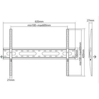 SBOX fiksni nosač 37"-80", do 45kg