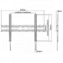 SBOX fiksni nosač 37"-70", do 35kg
