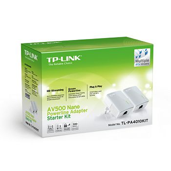 TP-Link PA4010 KIT, 500Mbps powerline starter kit