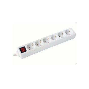 Prenosiva utičnica,6ut,sklopka,16A/3500W,5m,bijela