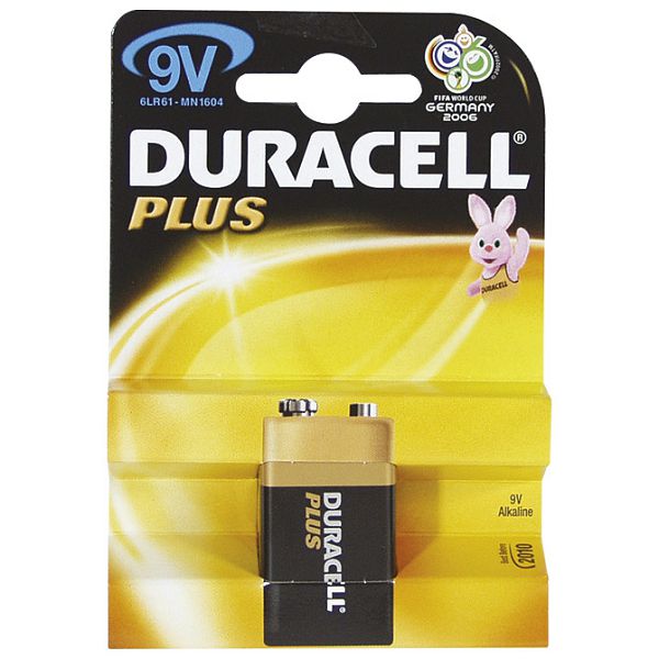 Baterija alkalna 9V Basic Duracell 6LR61 blister