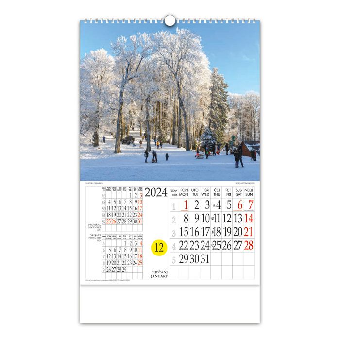 Kalendar "Natura Croatica" s rotacijskim krugom