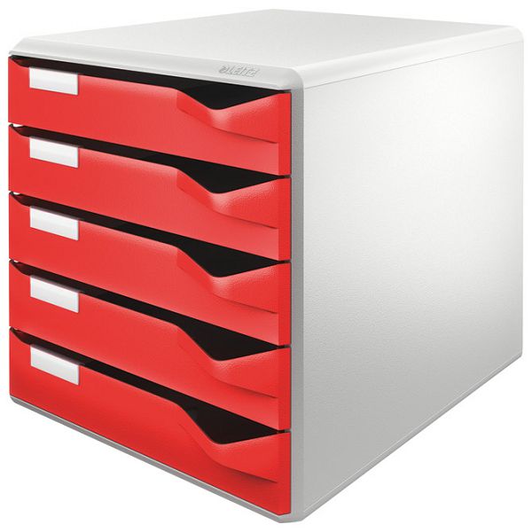 Kutija s 5 ladica Post set Leitz 52800025 crvena