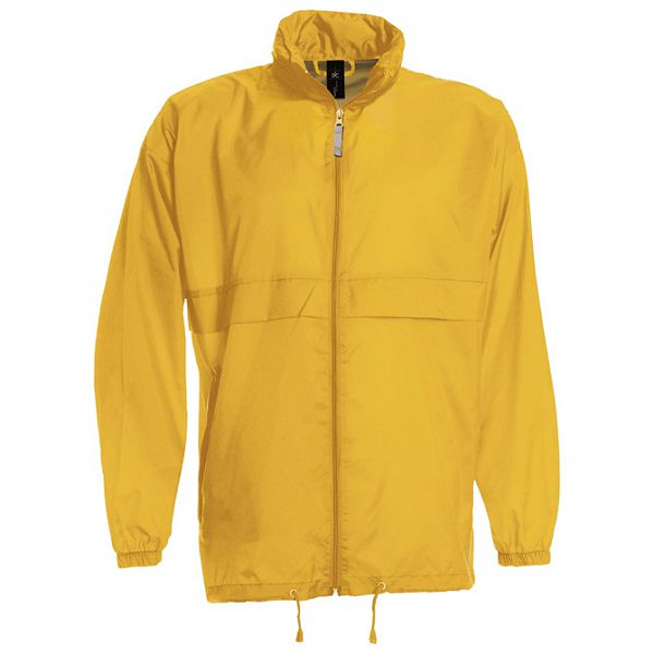 Vjetrovka s kapuljačom zip B&C Sirocco zlatna žuta M