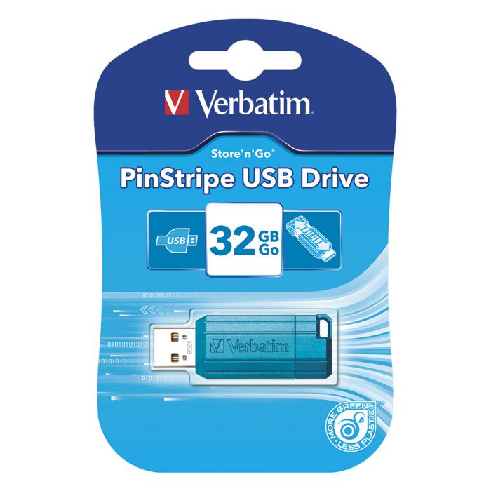 +Memorija USB 32GB PinStripe Verbatim 49057 plava blister