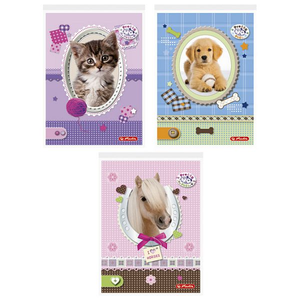 Blok za bilješke A6 karo 46L Pretty pets Herlitz 10089035