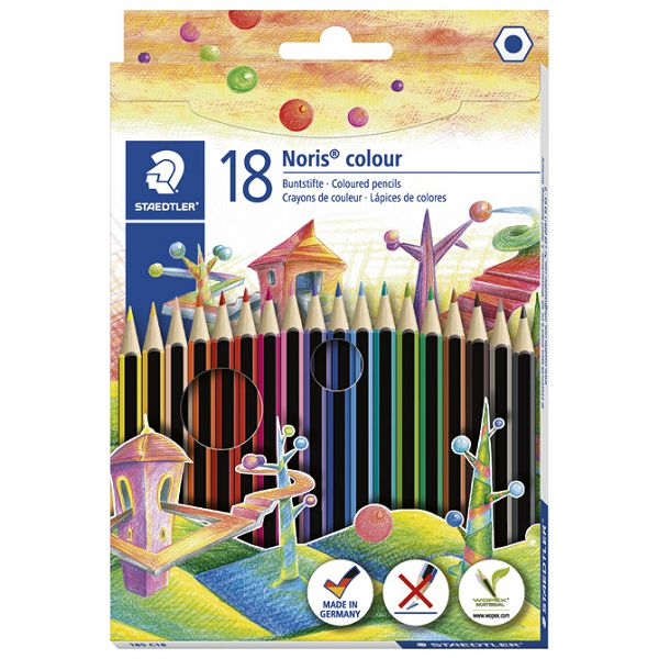 Boje drvene  18boja Noris colour Staedtler 185 C18 blister