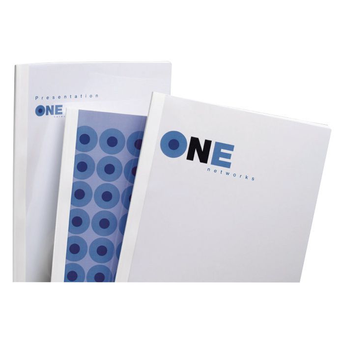 Korice za termo uvez 8mm 240g glatke A4 pk100 GBC.IB370052 bijele