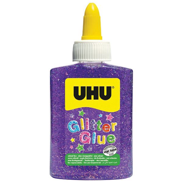 Ljepilo glitter glue 88ml UHU LO181815 ljubičasto