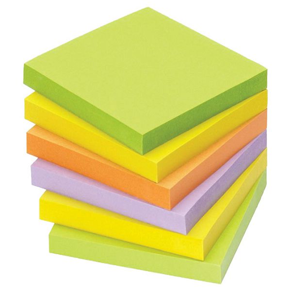 Blok samoljepljiv  75x75mm 6x100L Spring Global Notes 5854-76 neon mix