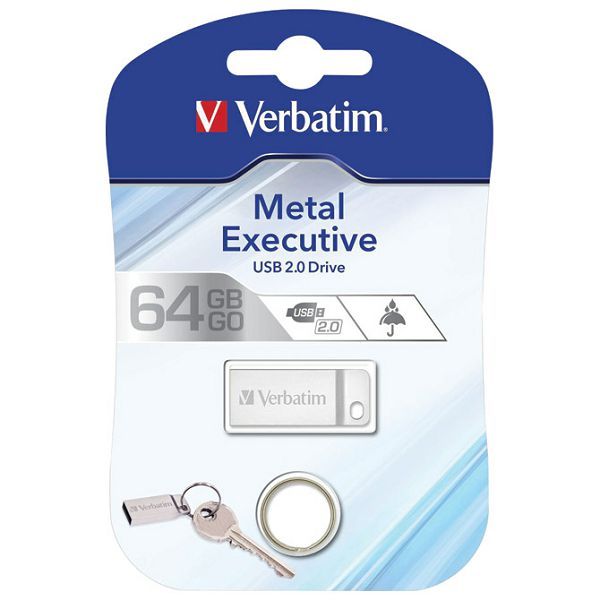 Memorija USB 64GB METAL Executive Verbatim 98750 srebrna blister