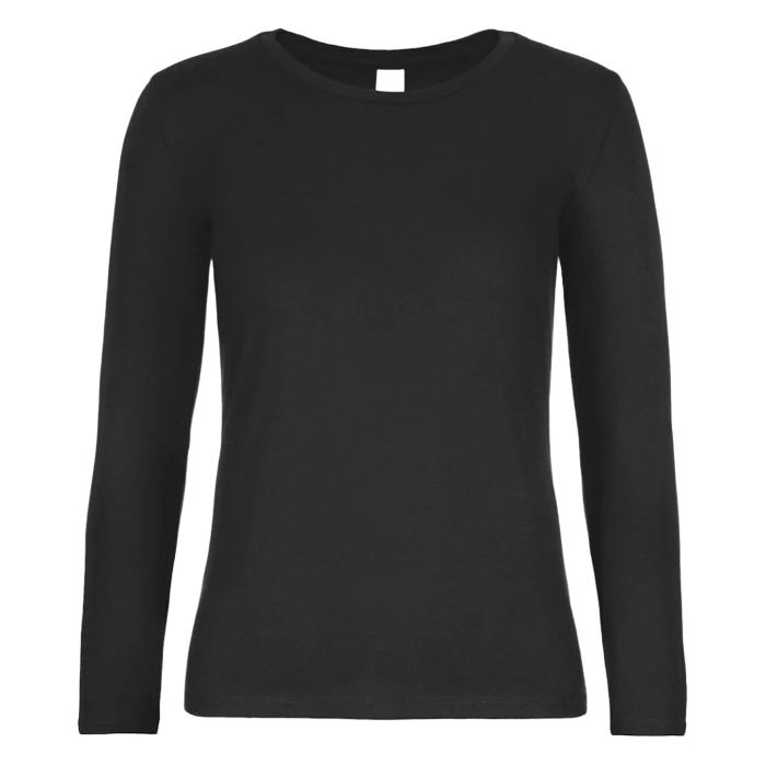 -Majica dugi rukavi B&C #E190 LSL/women crna XL