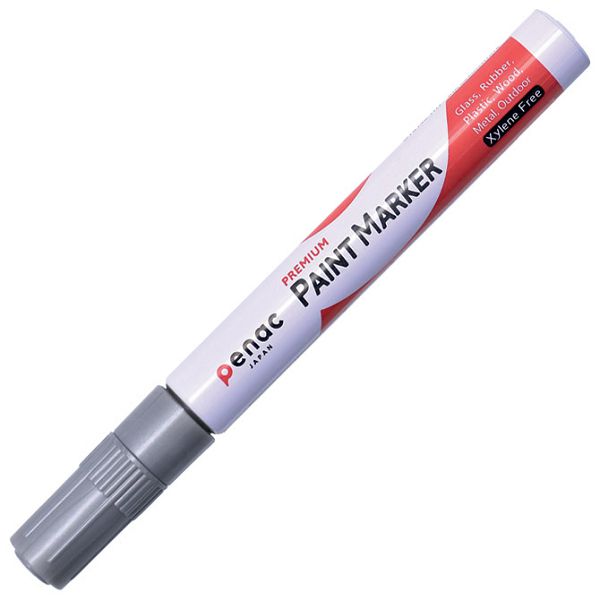 Marker permanentni lakirajući 2-4mm Penac srebrni