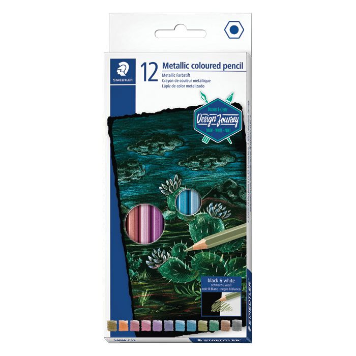 Boje drvene  12boja Metallic Design Journey Staedtler 146M C12 blister