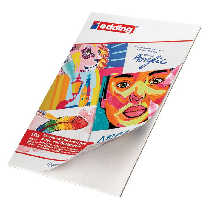 Blok-papir za akrilne/uljne boje 10 listova A3 300g Edding