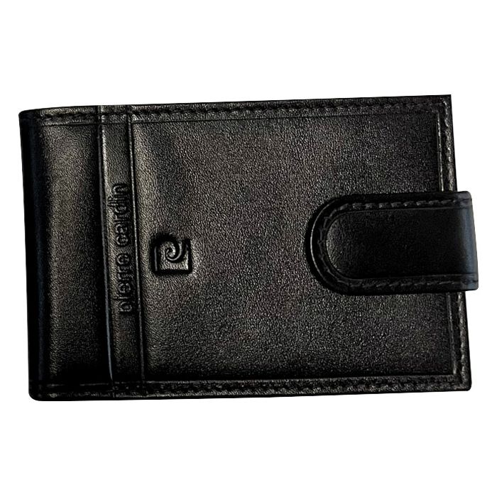 Etui za kartice/vizitke s gumbom koža Pierre Cardin 2127LB01 crni
