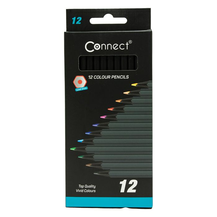 Boje drvene  12boja black Connect blister