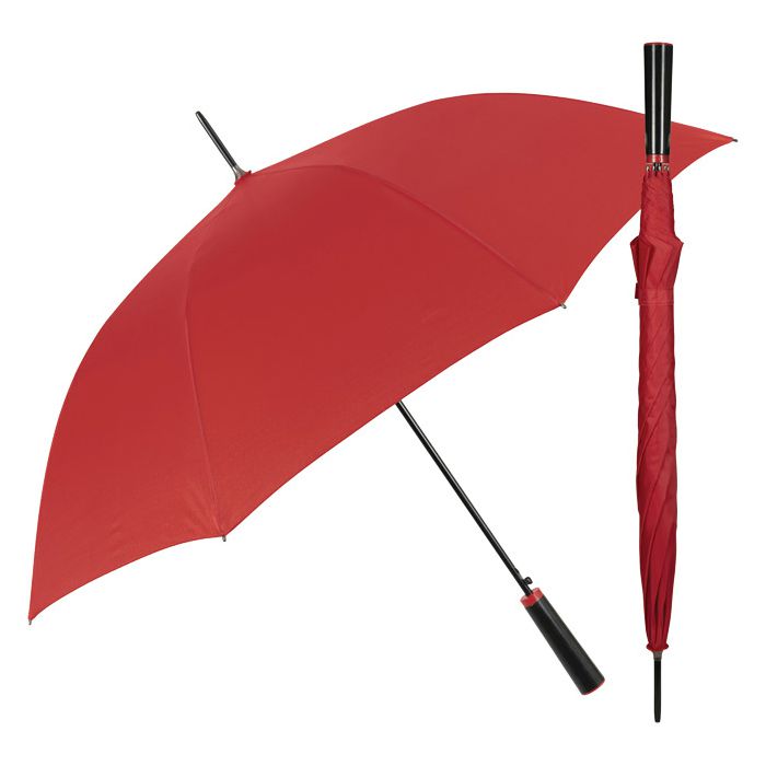 Kišobran automatik s plastičnom drškom Walking Around Perletti 96011-03 crveni