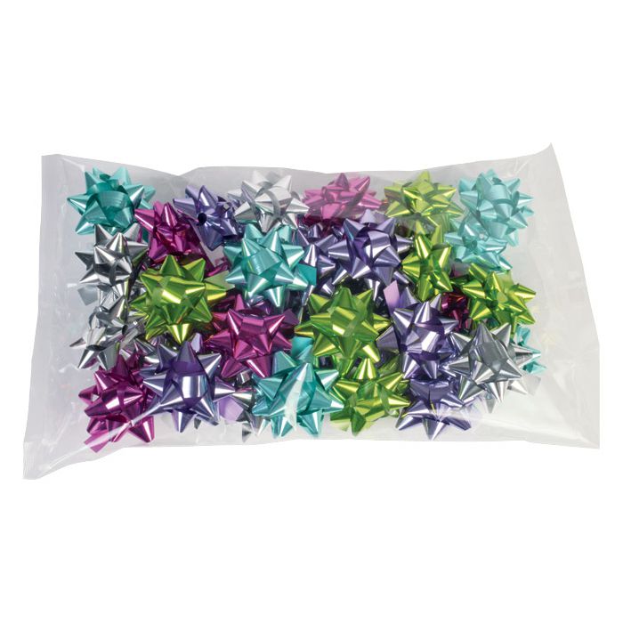 Mašna ukrasna samoljepljiva 75 mm Mexico metallic pastel Prasent 78840-098 sortirano