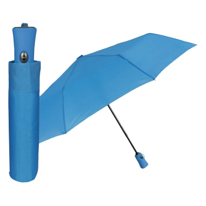 Kišobran automatik (otvaranje+zatvaranje na gumb) sklopivi s gumiranom drškom Promo Mini Lovers Perletti 96009-05kr.plava