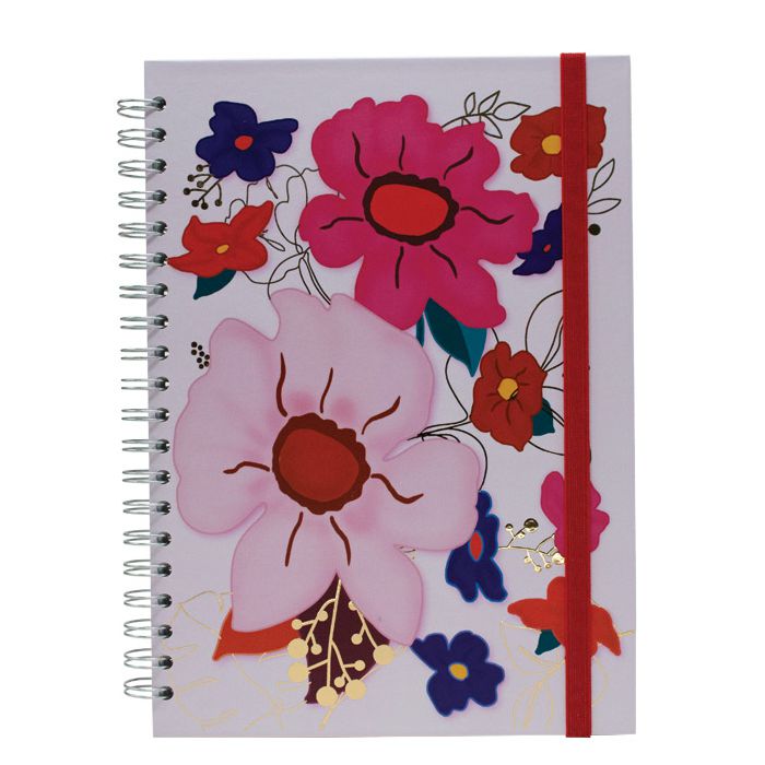 Blok kolegij A4 crte 120L s gumicom Flowers 3 Marker 2419 