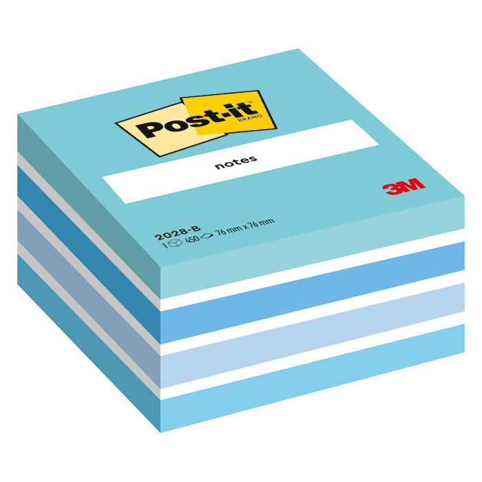 Blok samoljepljiv kocka 76x76mm 450L Post-it 3M.2028B svijetlo plava