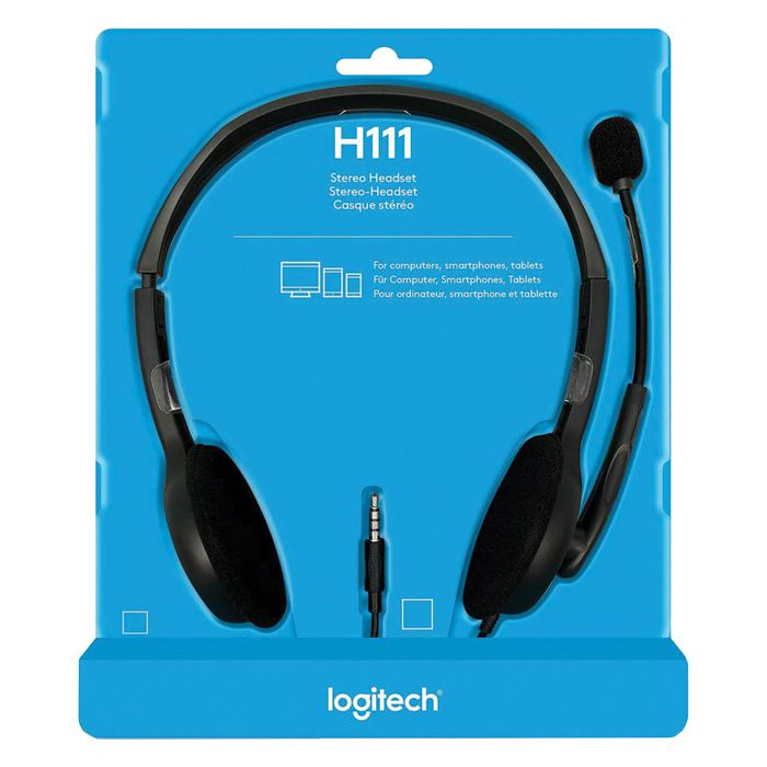 Slušalice+mikrofon USB H111 Logitech crne