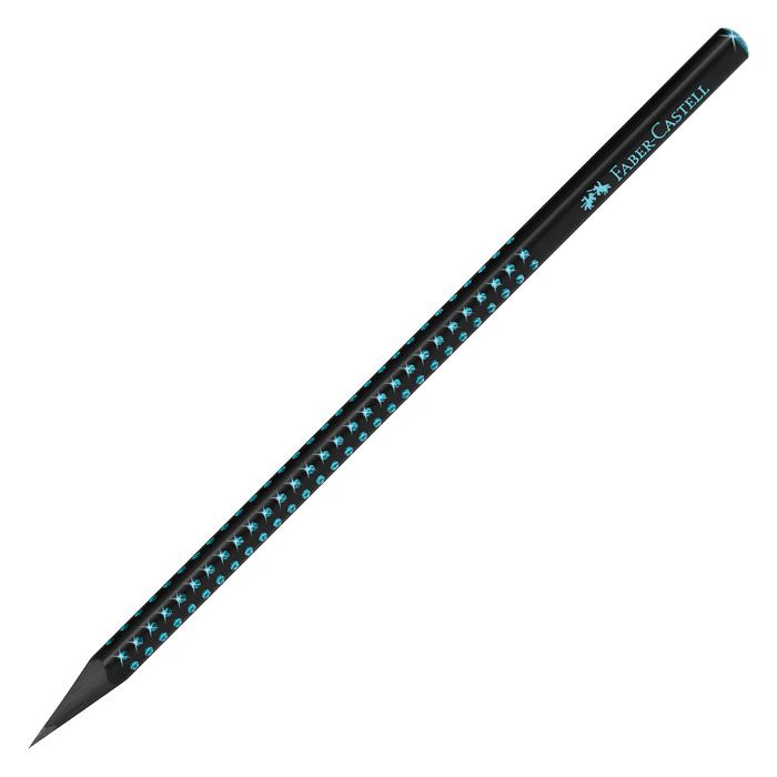 Olovka grafitna B Sparkle Midnight Faber-Castell 118268 crno tirkizna