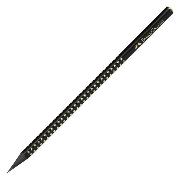 Olovka grafitna B Sparkle Midnight Faber-Castell 118278 crno zlatna