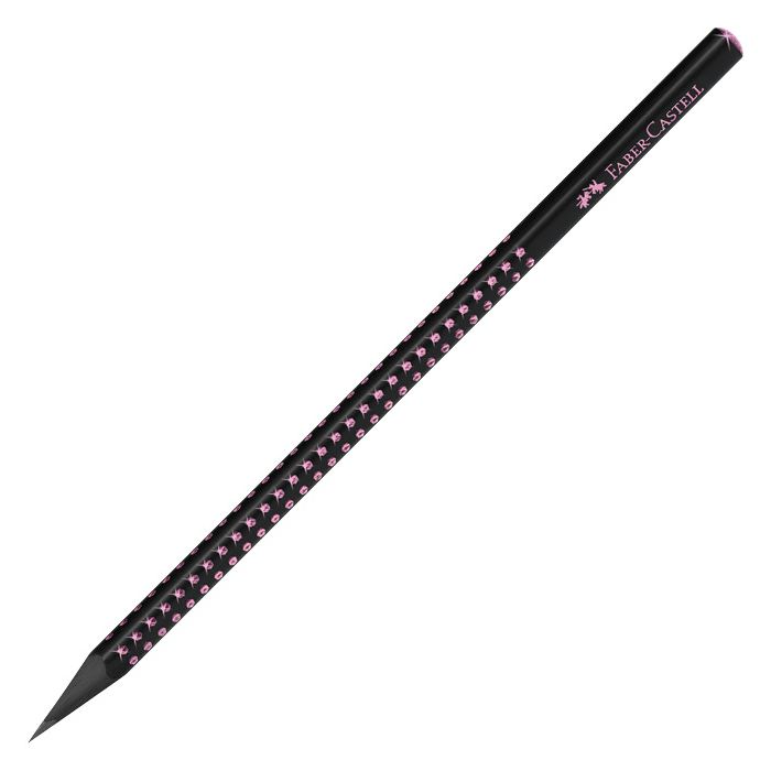 Olovka grafitna B Sparkle Midnight Faber-Castell 118258 crno roza