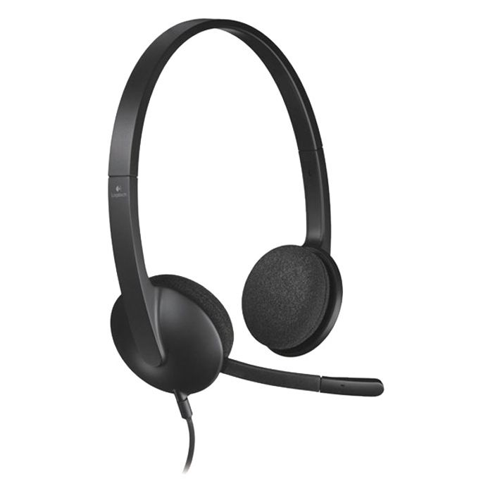 Slušalice+mikrofon USB H340 Logitech crne