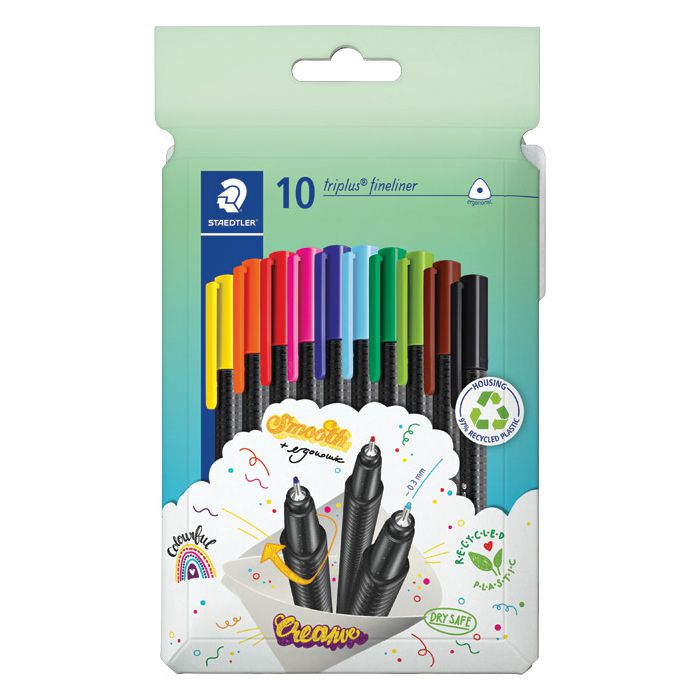 Flomaster fineliner 0,3mm pk10 reciklirani Triplus Staedtler 334 C10