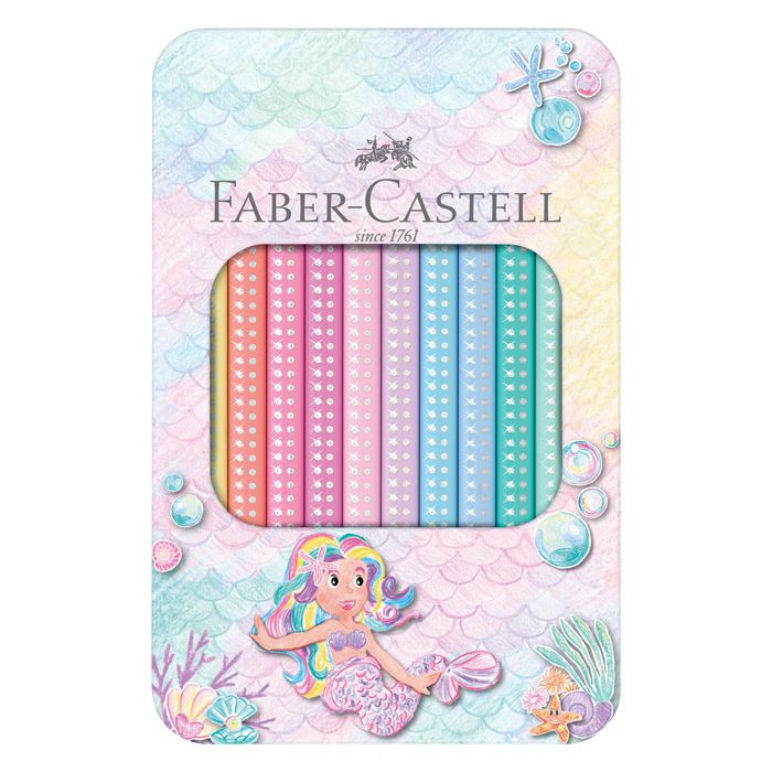 Boje drvene 10 boja metalna kutija Sparkle Jumbo Faber Castell 210910