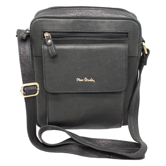 Torba kožna muška (na rame) Pierre Cardin 8423TILAK112 crna