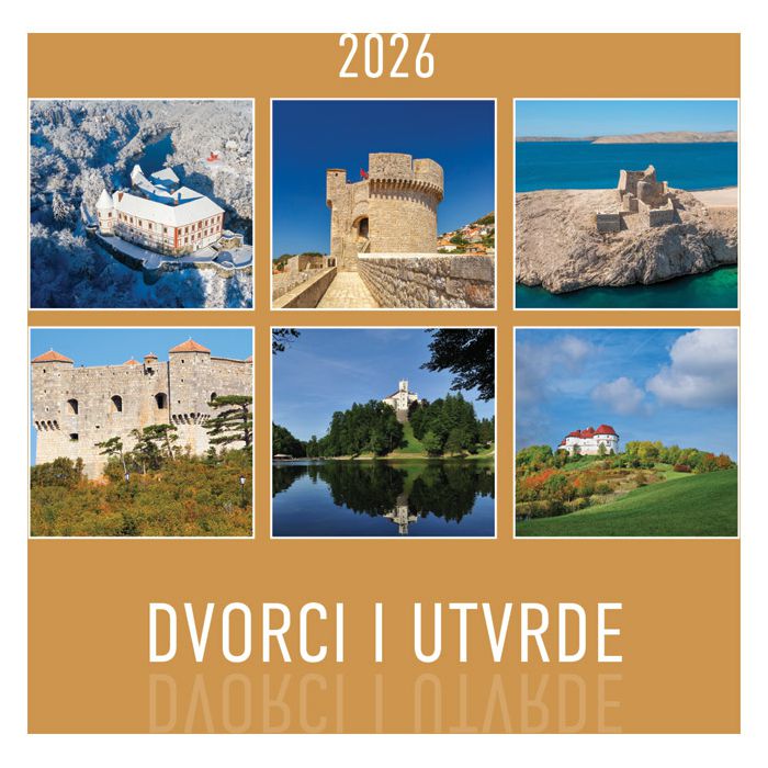 Kalendar "Dvorci i utvrde 2026" 13 listova, spirala
