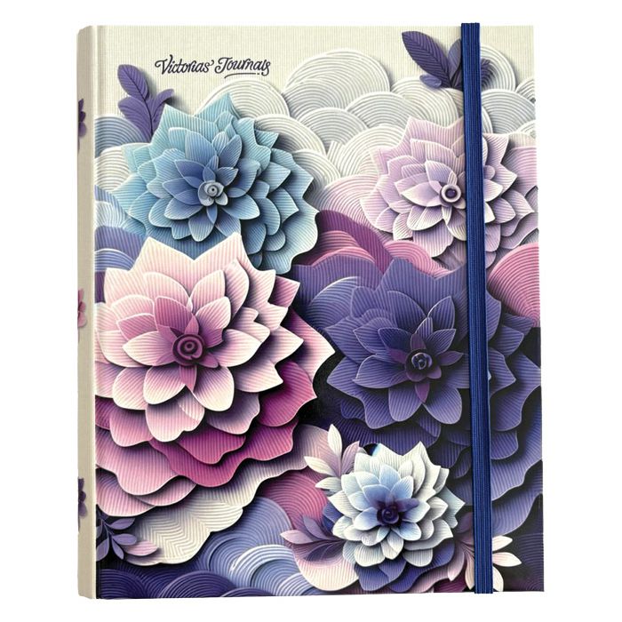 Blok kolegij B5 crte 96L s gumicom Flowers 2 Marker 1834
