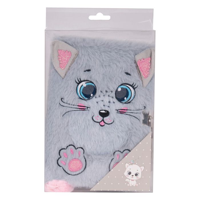 Dnevnik plišani s ključem A5 96L Cat Paso PP23CA-3676