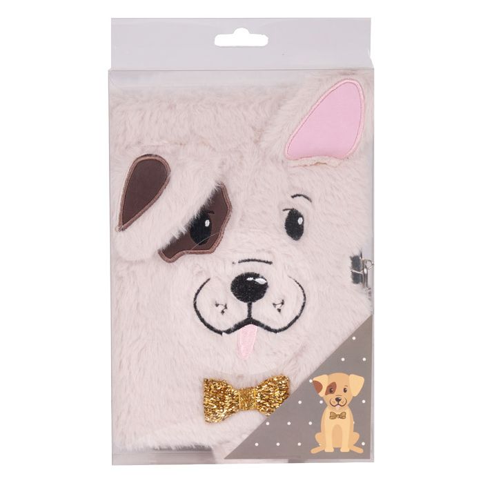 Dnevnik plišani s ključem A5 96L White Dog Paso PP24PS-3676