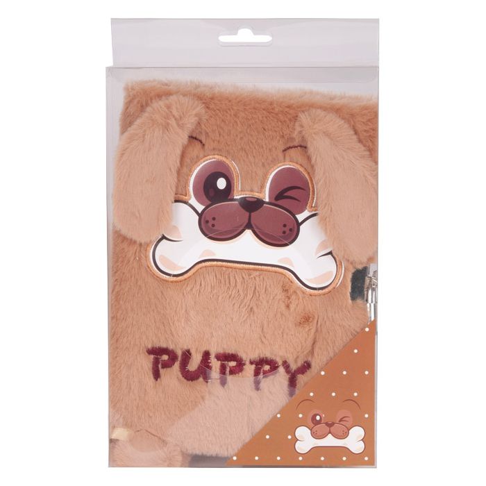 Dnevnik plišani s ključem A5 96L Puppy Paso PP24PDG-3676