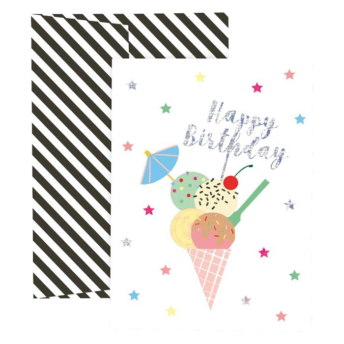 Čestitka 10,5x14,8cm Happy birthday Stewo 5203 60 blister