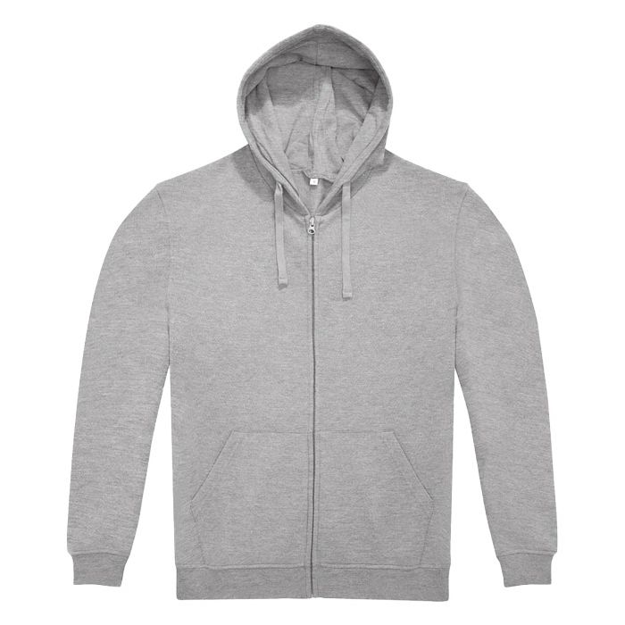 Majica dugi rukavi zip B&C ID.224 280g svijetlosiva L