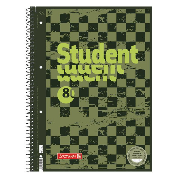 Blok kolegij A4 karo  80L perforacija+4rupe Fast Wheels Brunnen 10-67928 521