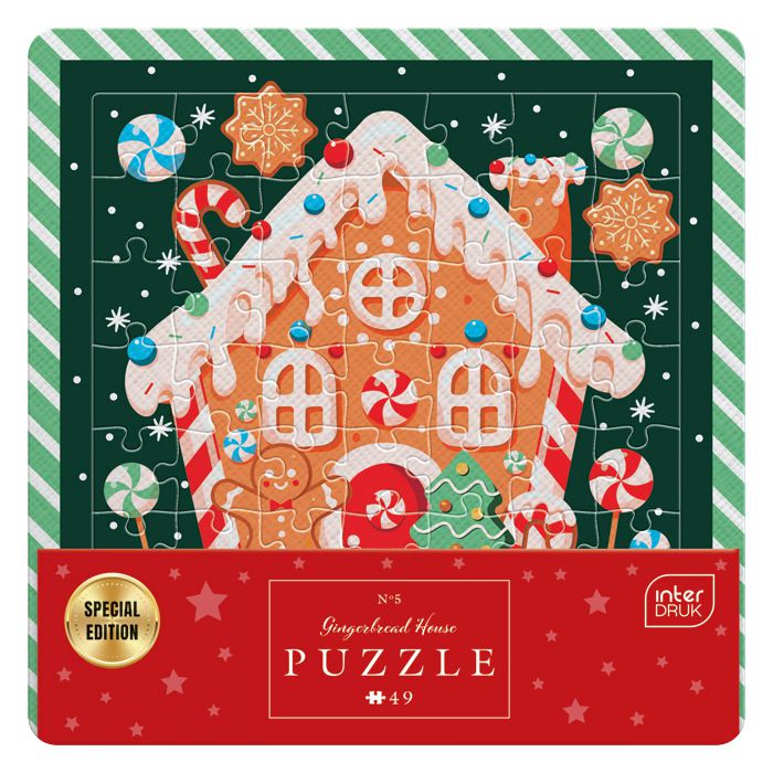 Puzzle 49 kom u okviru Christmas "Gingerbread House" Interdruk