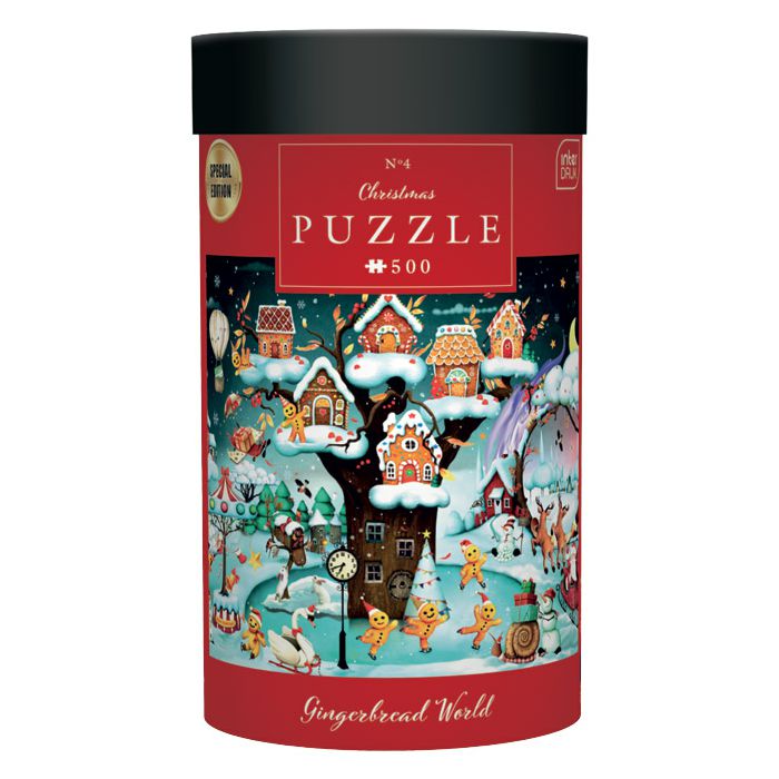 Puzzle 500 kom tuba Christmas "Gingerbread World" Interdruk