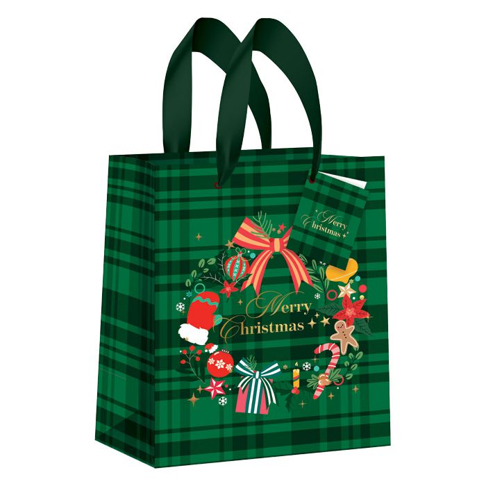 Vrećice ukrasne 18x23x10 cm novogodišnje Christmas Interdruk sort
