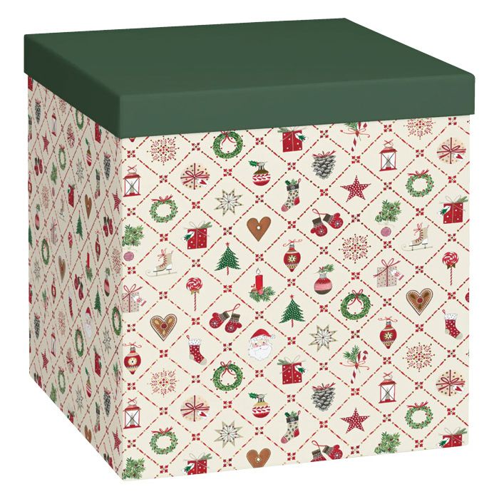Kutija ukrasna kartonska X-mas 23x23x24cm Stewo 5123 98